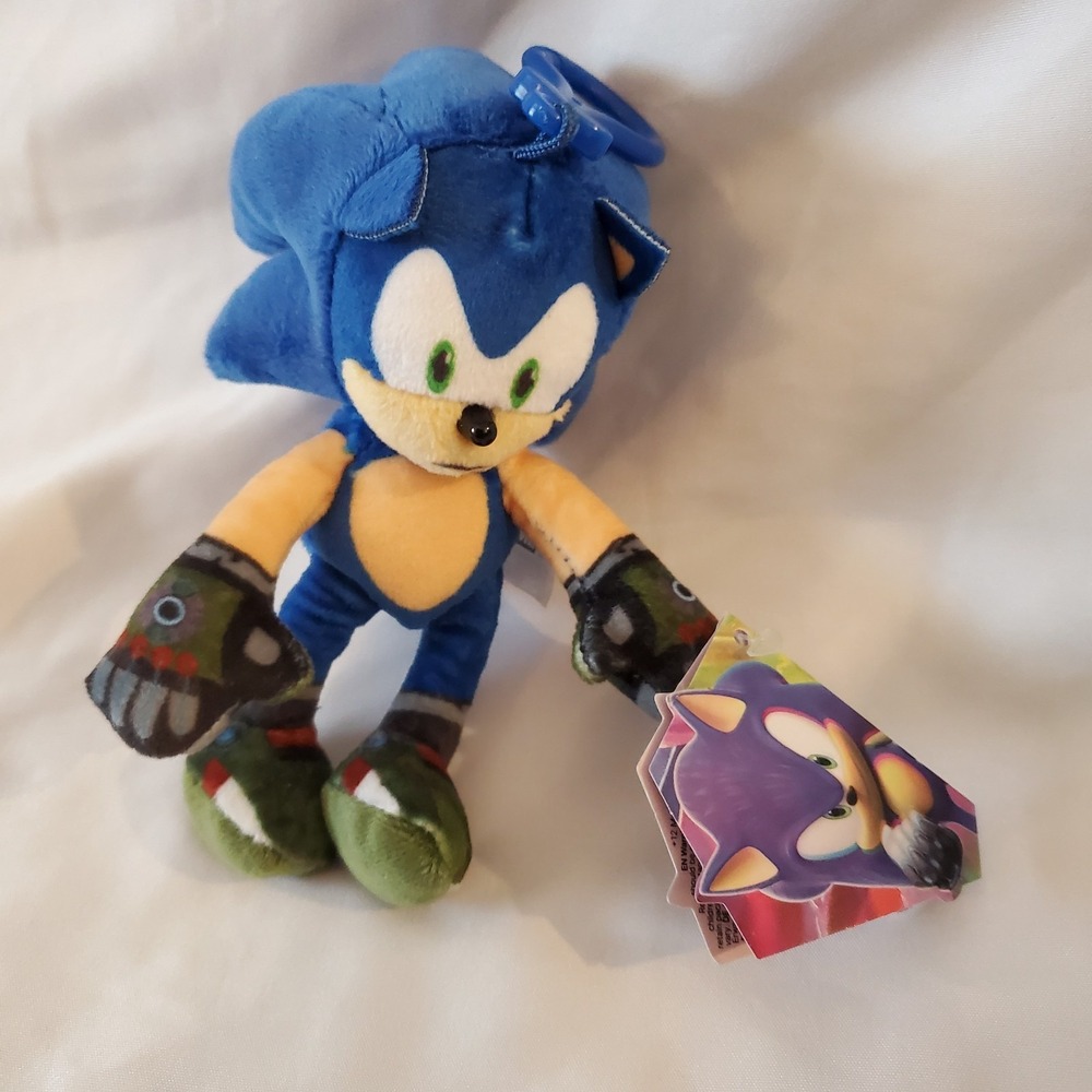 Sonic Prime Clip On Plush - SONIC Green Gloves Shoes - New with Tag - Picture 2 of 3